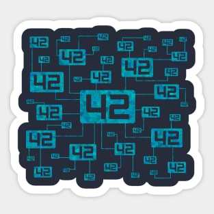 Forty-two 42s Sticker